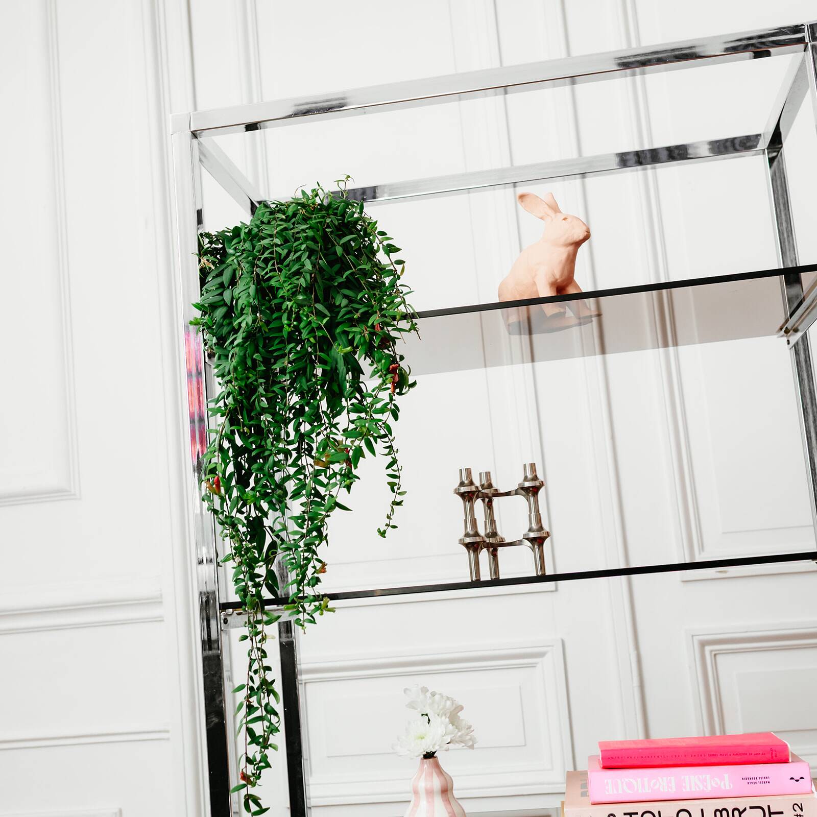 Vintage 1970s chrome shelf