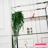 Vintage 1970s chrome shelf