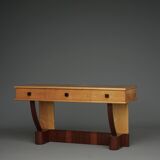 Coiffeuse basse Art Déco en bois d'érable, années 1930