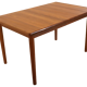 Vintage mid century modern KS Denmark rectangular teak extendable dining table 'Marbjerg'