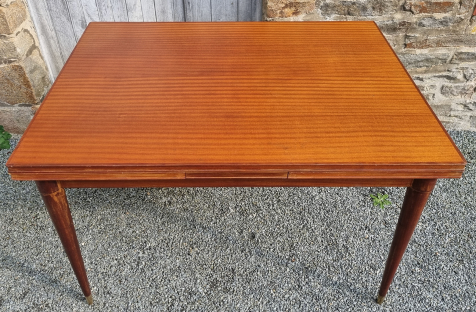 Wooden table, with extensions, vintage, 50s