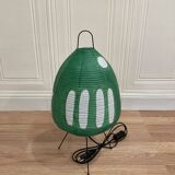 Lampe verte "Design papier et métal".