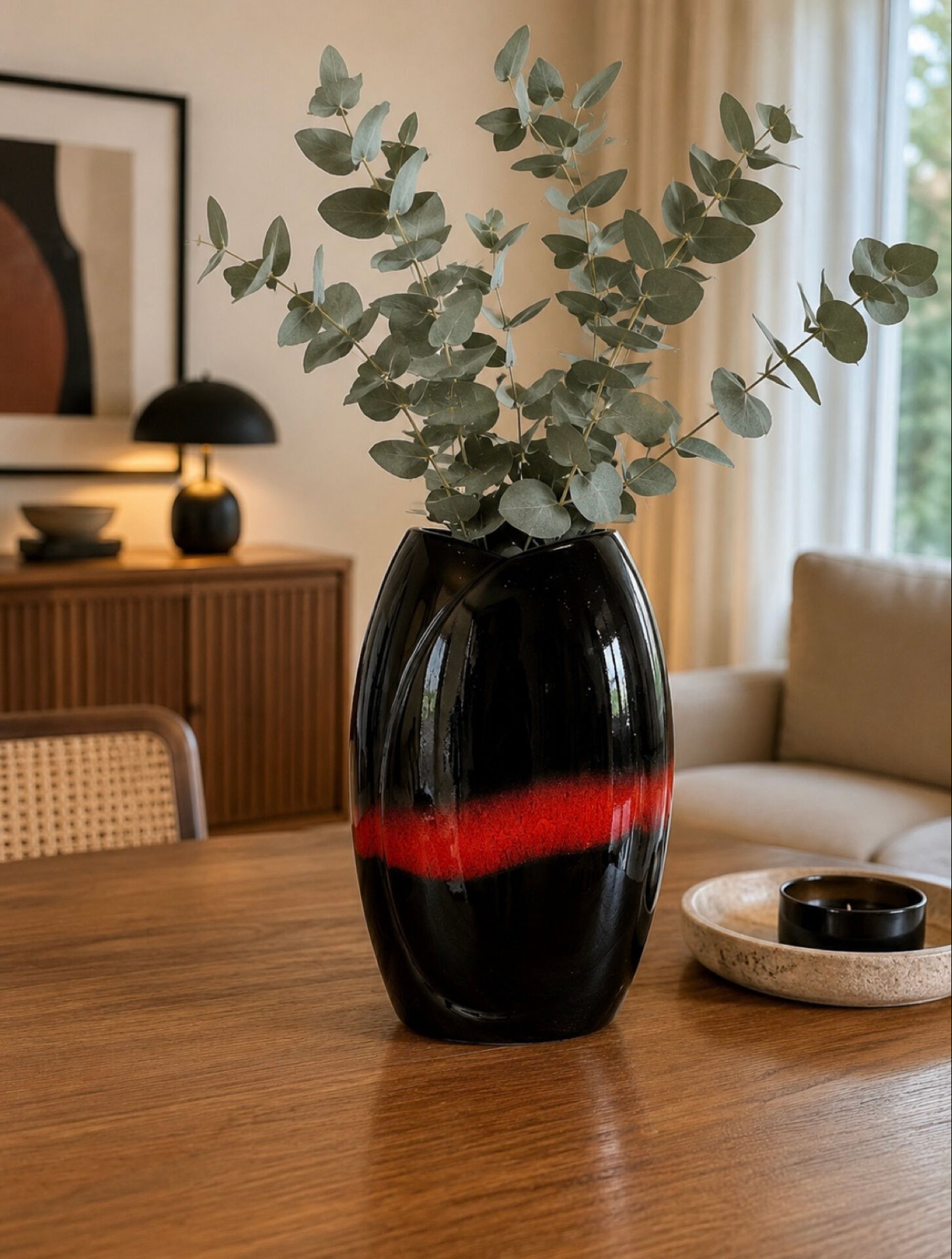Vintage West Germany vase 660/24 in glazed ceramic.