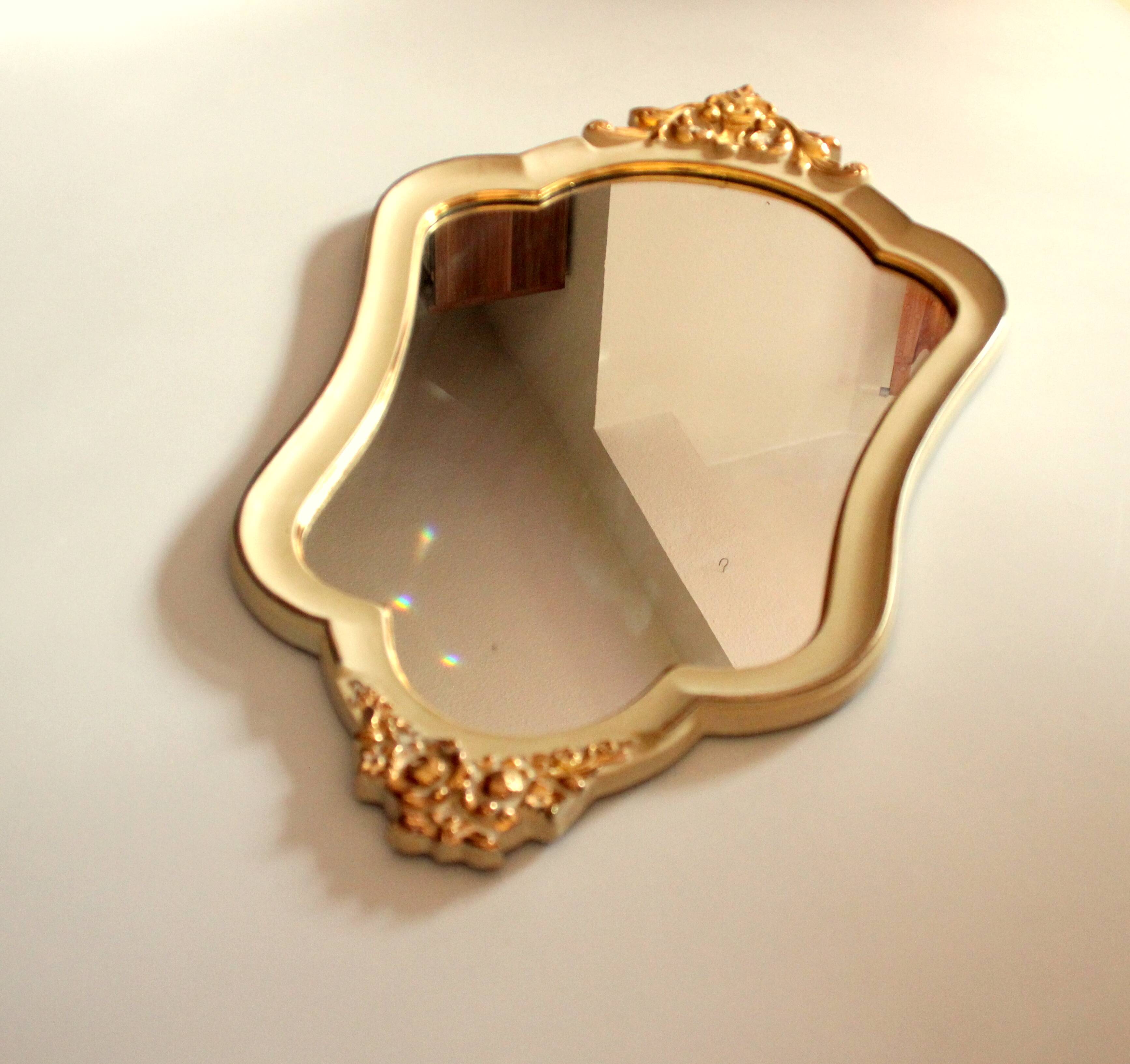 Miroir mural florentin en bois - vintage