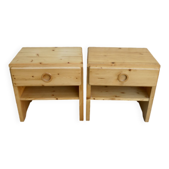 Paire de chevets en pin les Arcs par Charlotte Perriand, années 60-70