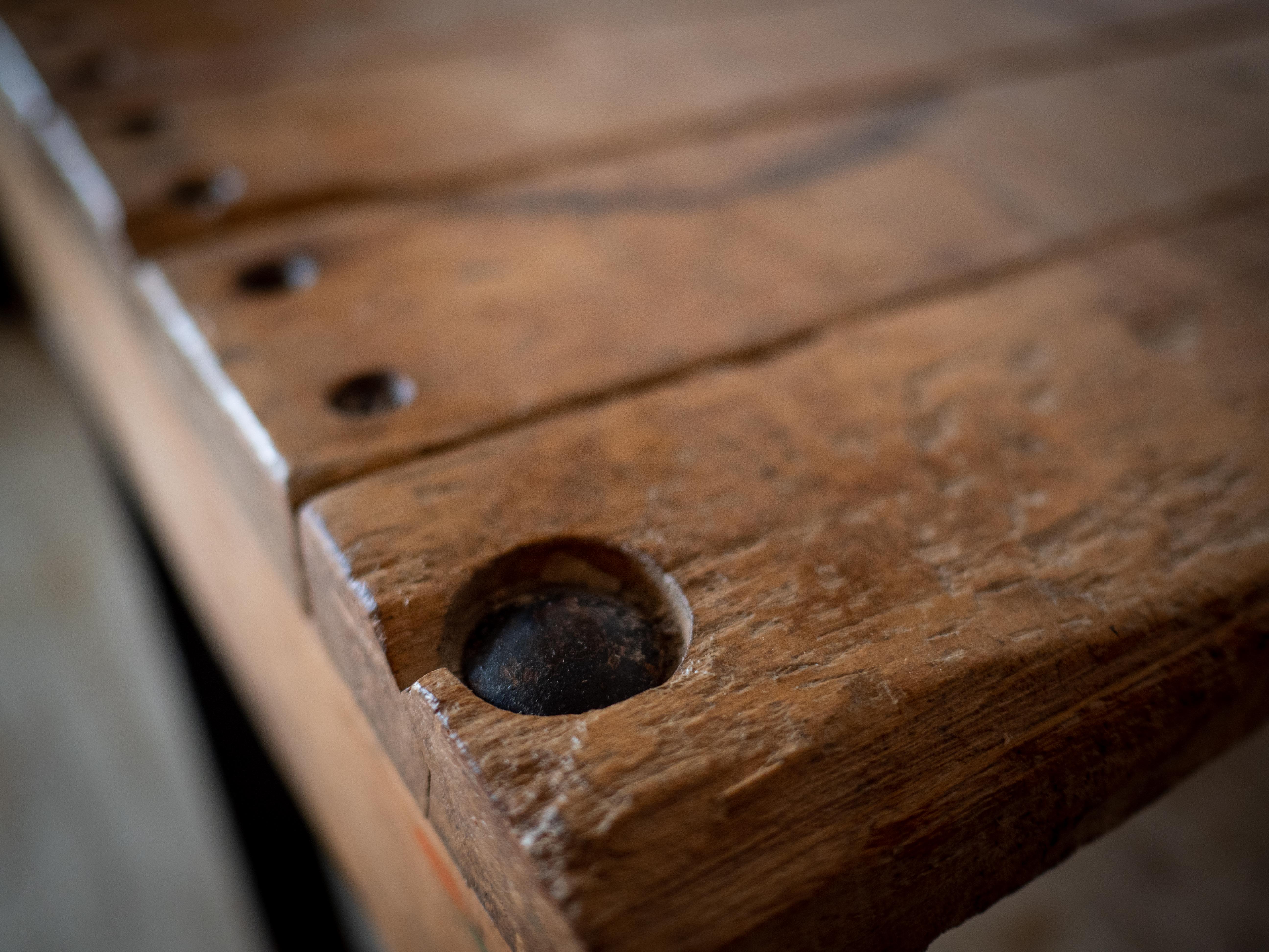 Palette de table basse vintage de menuiserie