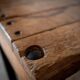 Palette de table basse vintage de menuiserie