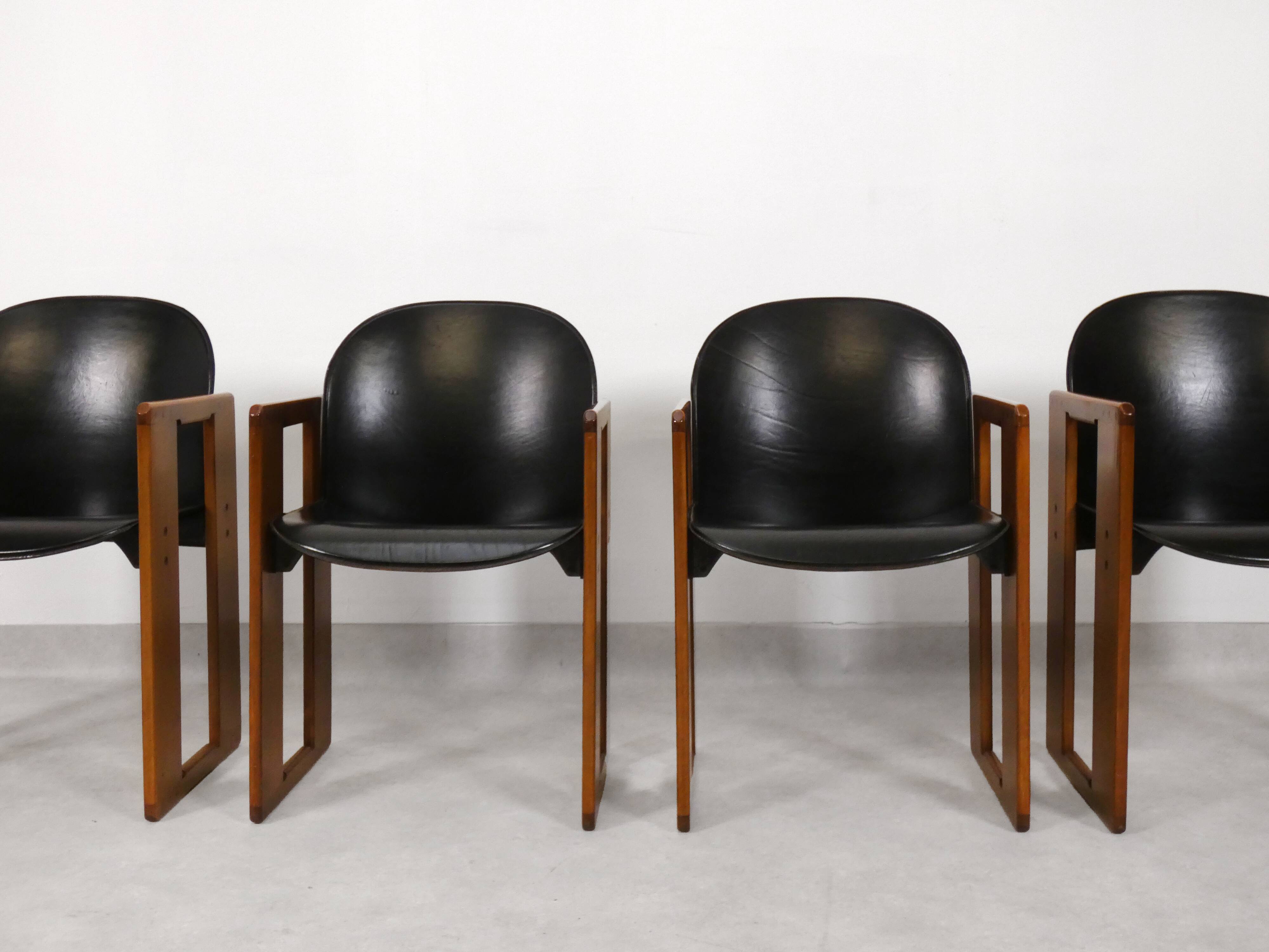 4 dining chairs - 'Dialogo' - Afra & Tobia Scarpa