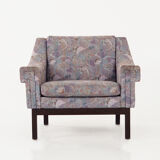 Fauteuil avec pieds en hêtre, design années 1970