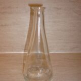 Molded glass decanter with cap