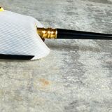 Pair of vintage plexi and bakelite 50s wall lamps