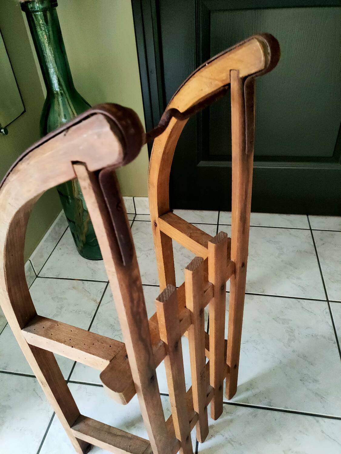 Old Davos wooden sled