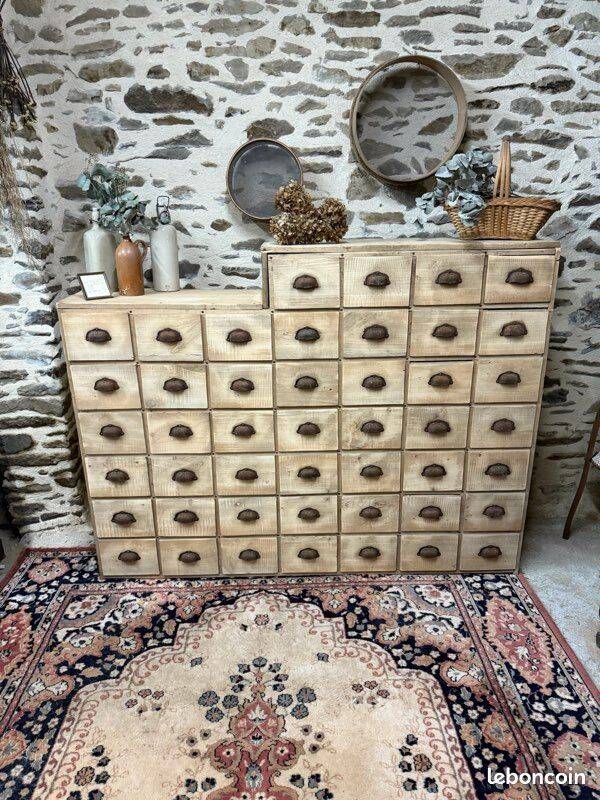 Magnificent wooden workshop cabinet.