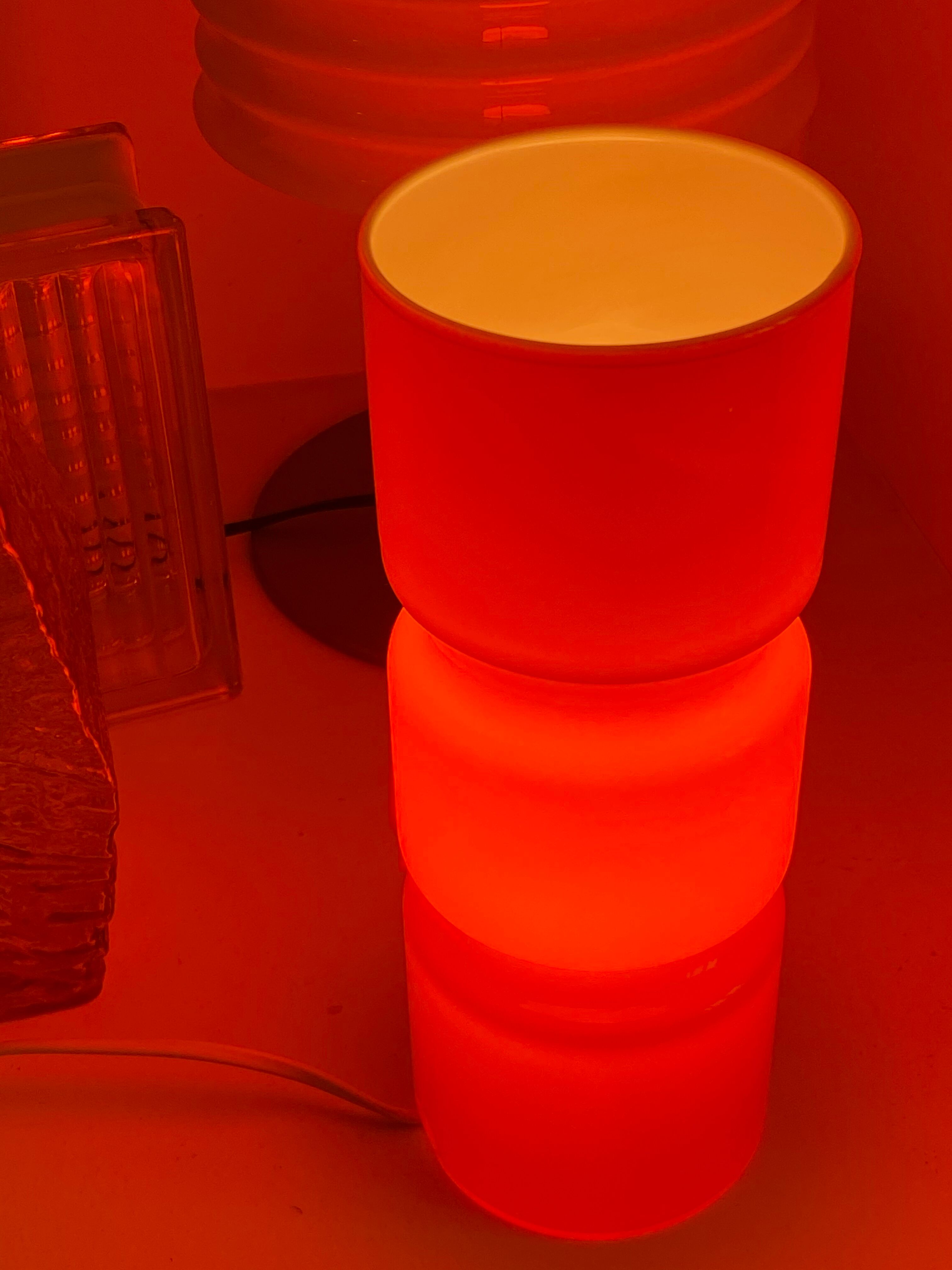 Lampe Fitz en verre orange Habitat vintage