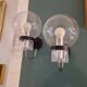 Pair of "Scones" wall lights by Glashütte Limburg 60's 70's