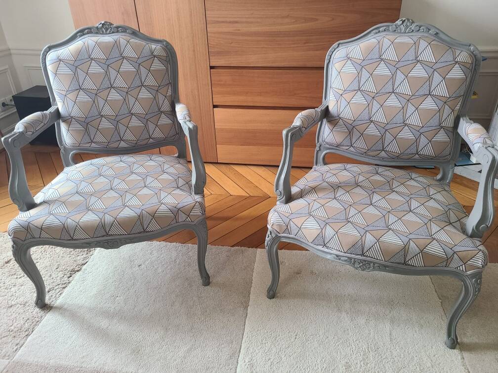 Fauteuils Louis XV modernisés