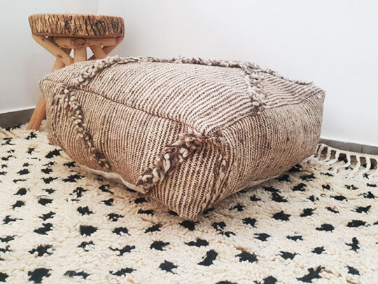 Moroccan pouf kilim 60x60x17cm