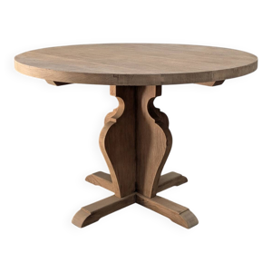 Table ronde chêne brut