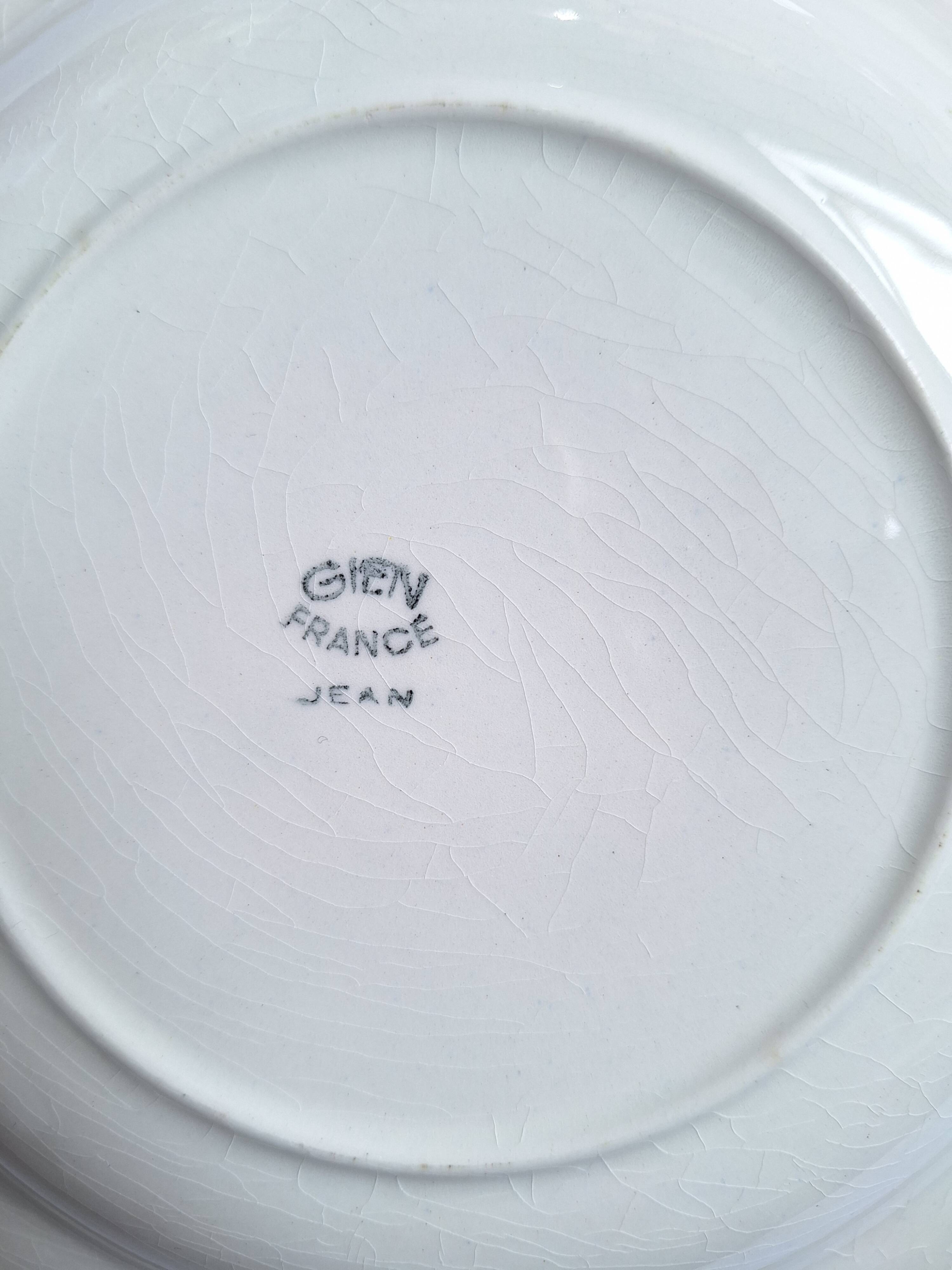 St Amand, Gien, Vintage soup plates