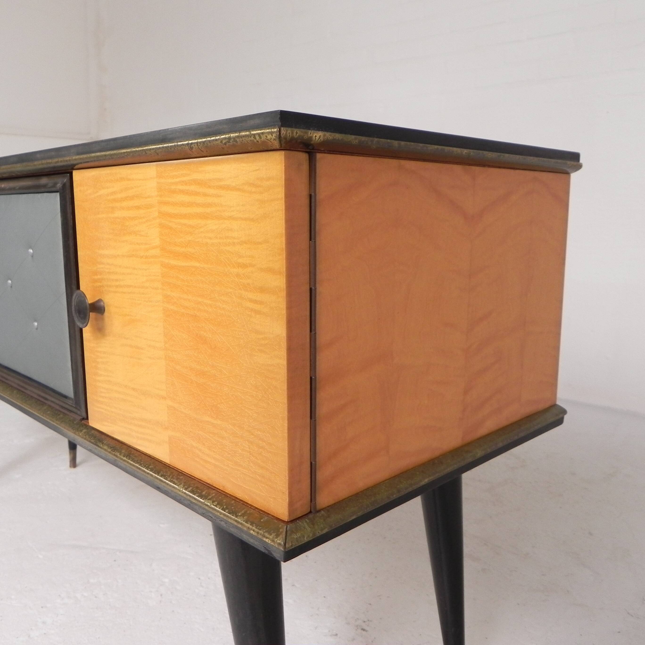 Vintage sideboard with tapered legs, 1950s.
