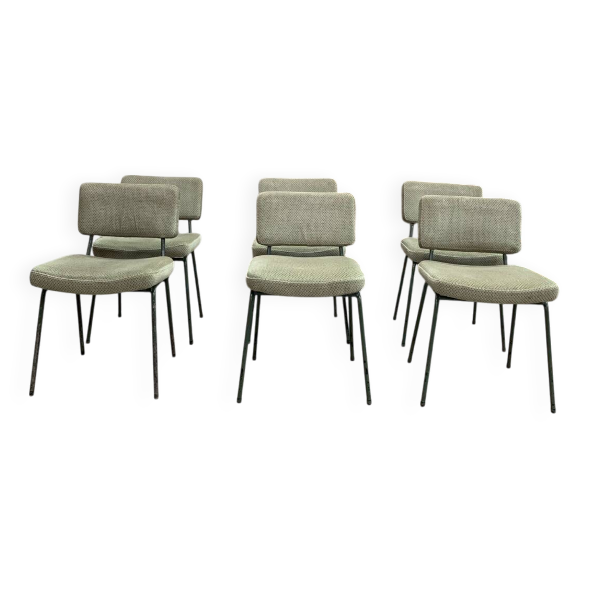 6 Chaises Design André Simard Airborne Vintage