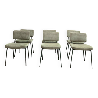6 Chaises Design André Simard Airborne Vintage