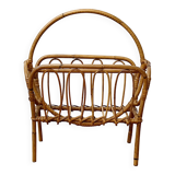 Rattan magazine rack