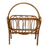 Rattan magazine rack