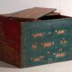 Antique Chinese chest in green lacquered elm – China, circa 1900