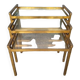 3 tables basse gigogne ep 1970 laiton doré design