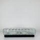 Rectangular wall lamp in molded glass and black metal from the 60s