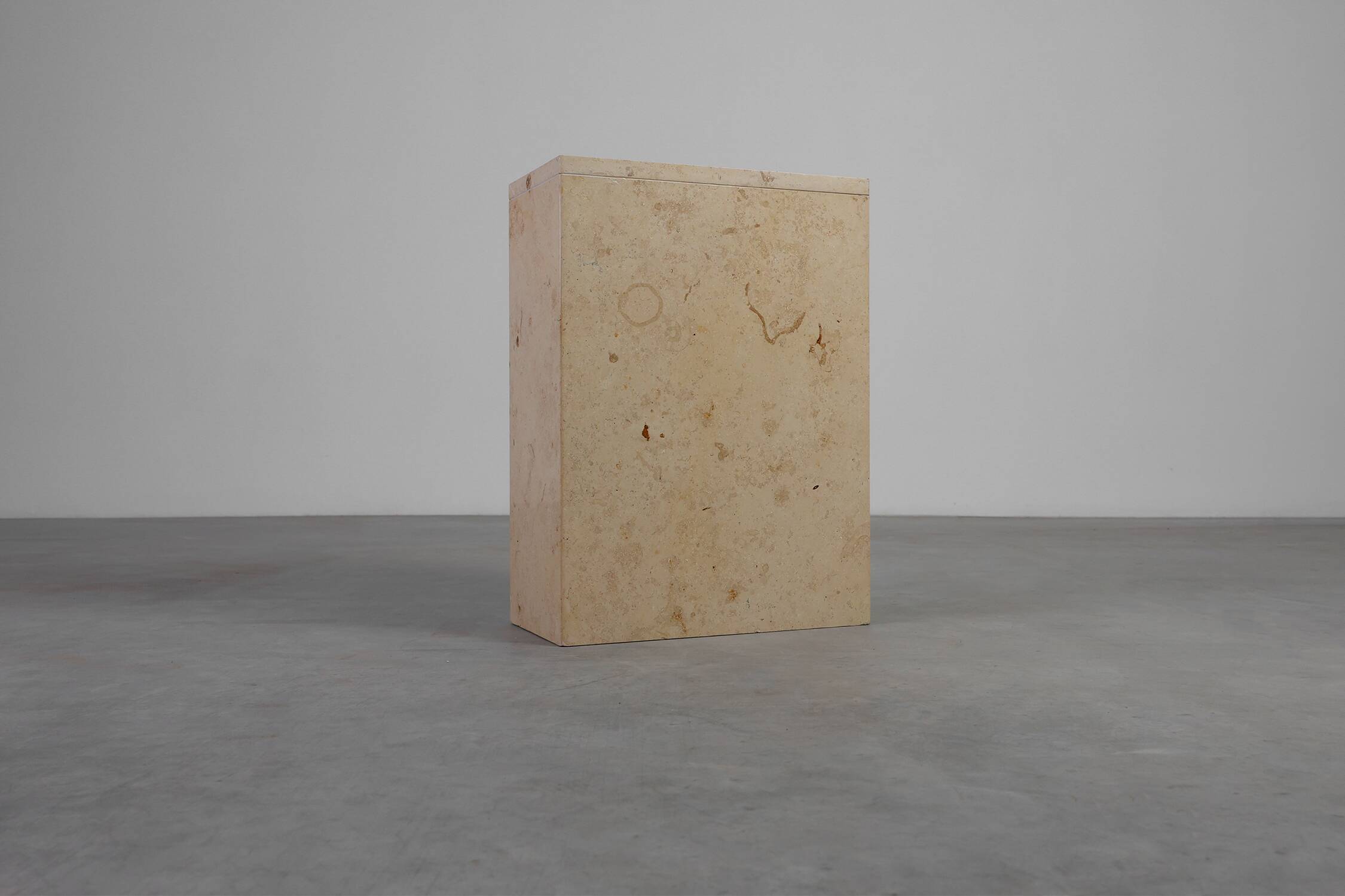 Mid-Century Italian Travertine Console, 1980s