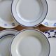 6 mismatched vintage dessert plates in white and blue porcelain – Lo