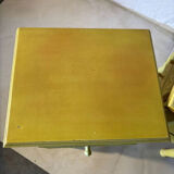 Pair of vintage carved wooden bedside tables.