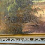 Forest Landscape, 20th Century, Oil on Canvas, Framed