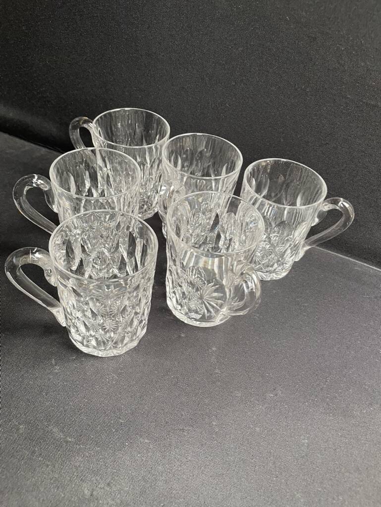 6 old Baccarat cups size 6406