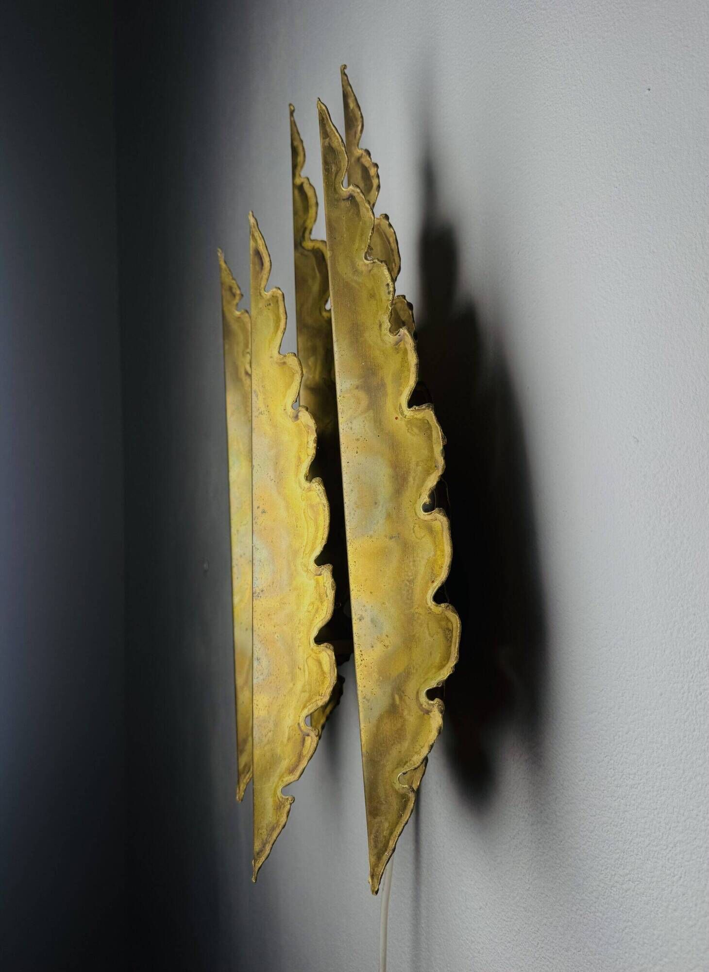 Large Model 5195 Brutalist Wall Light By Svend Aage Holm-Sørensen For Holm-Sørensen & Co, Denmark 1960S