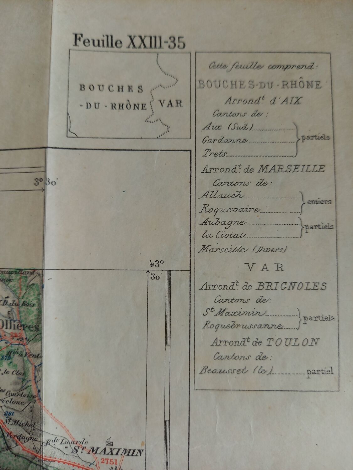 Marseille map 1/100000