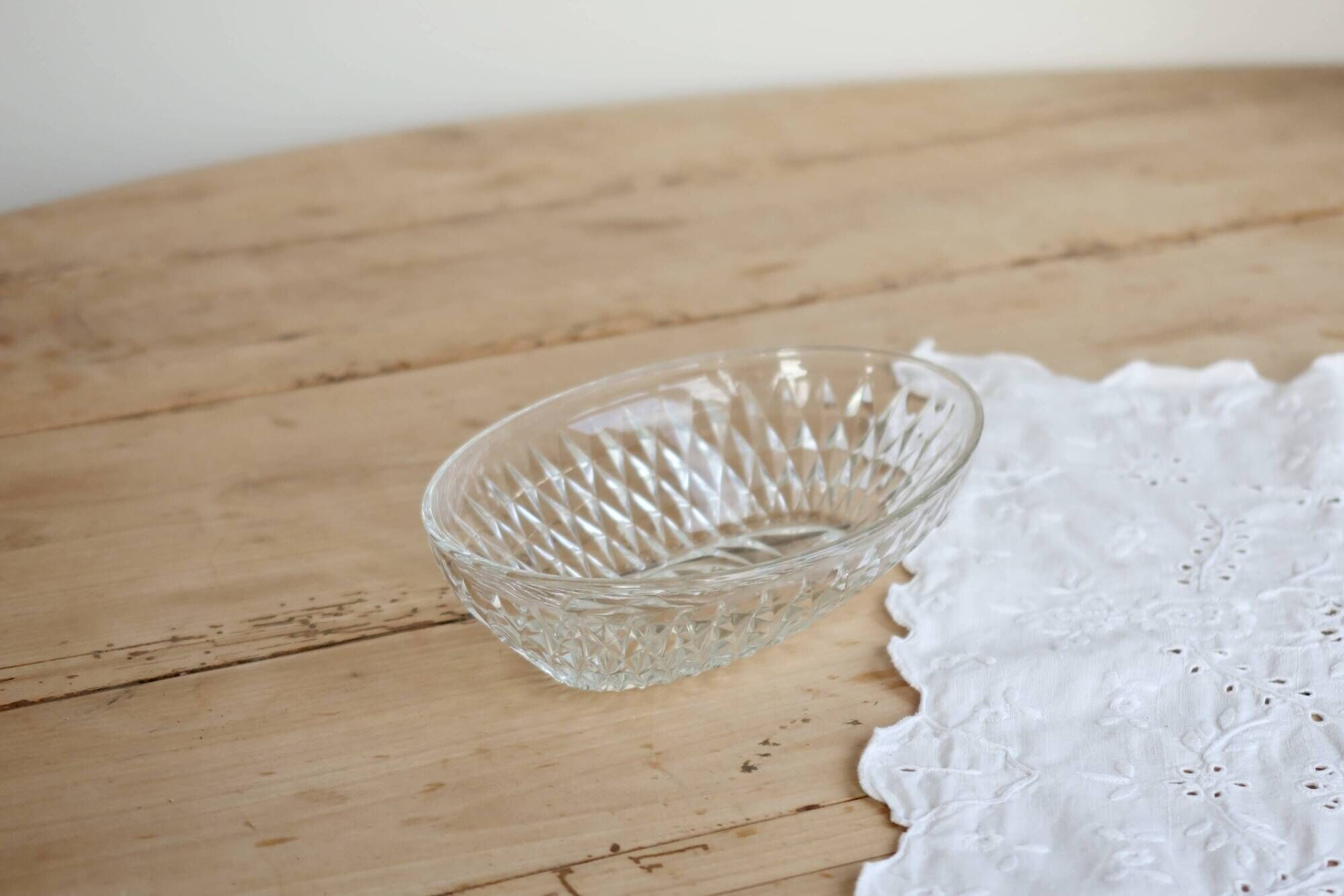 Vintage oval glass dish
