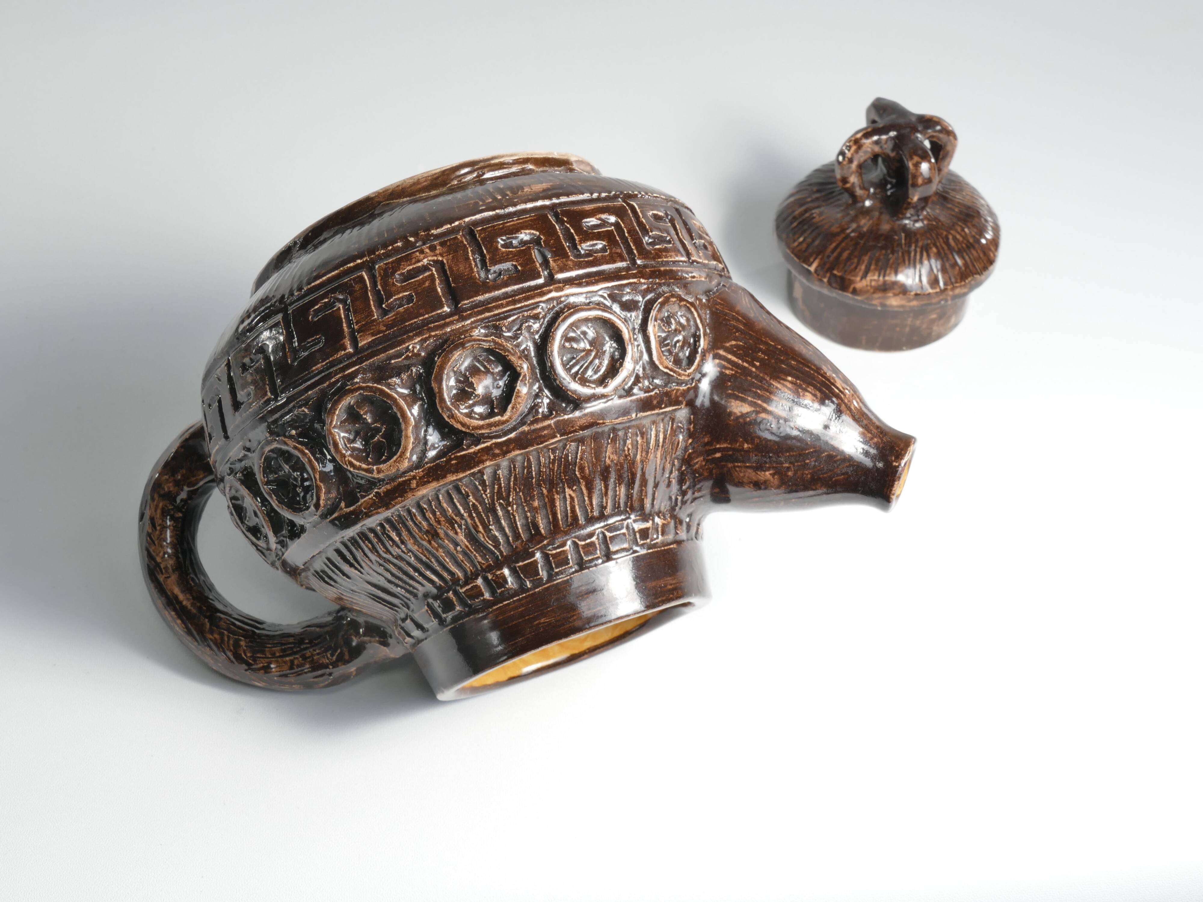 Vintage Playful Teapot by Allan Hellman Sweden 1967