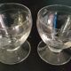 2 glasses blown and carved