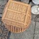 XL wicker and bamboo cache pot 1960