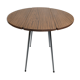 Foldable brown formica table compass legs