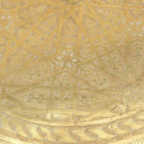 Moroccan tea coffee table, hand-crafted copper tray, vintage, 1940s