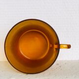 Large amber cup Duralex 70s