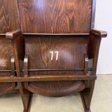 Vintage Two-Seat Cinema Bench from Ton 1950s