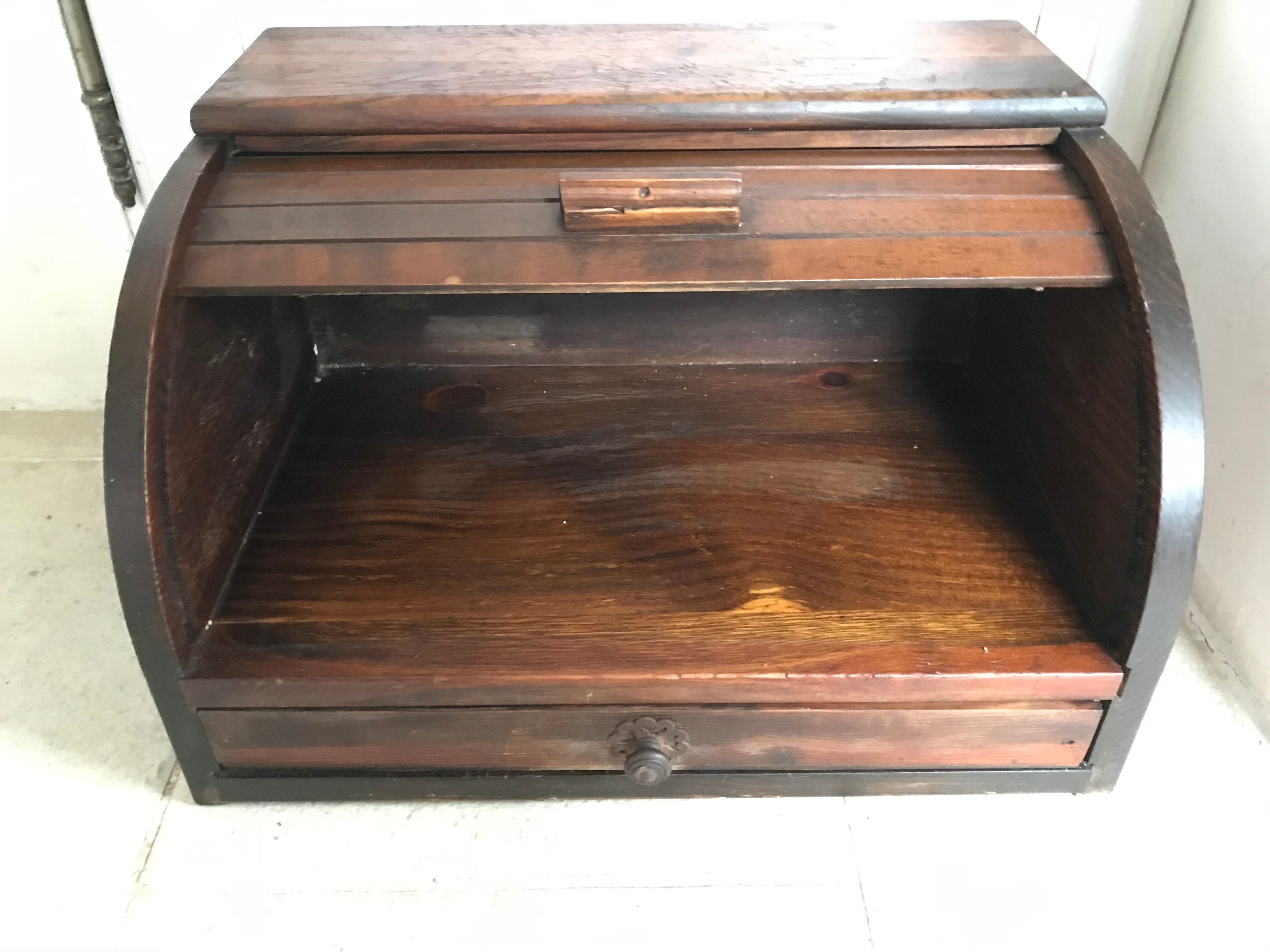 Vintage wooden curtain box