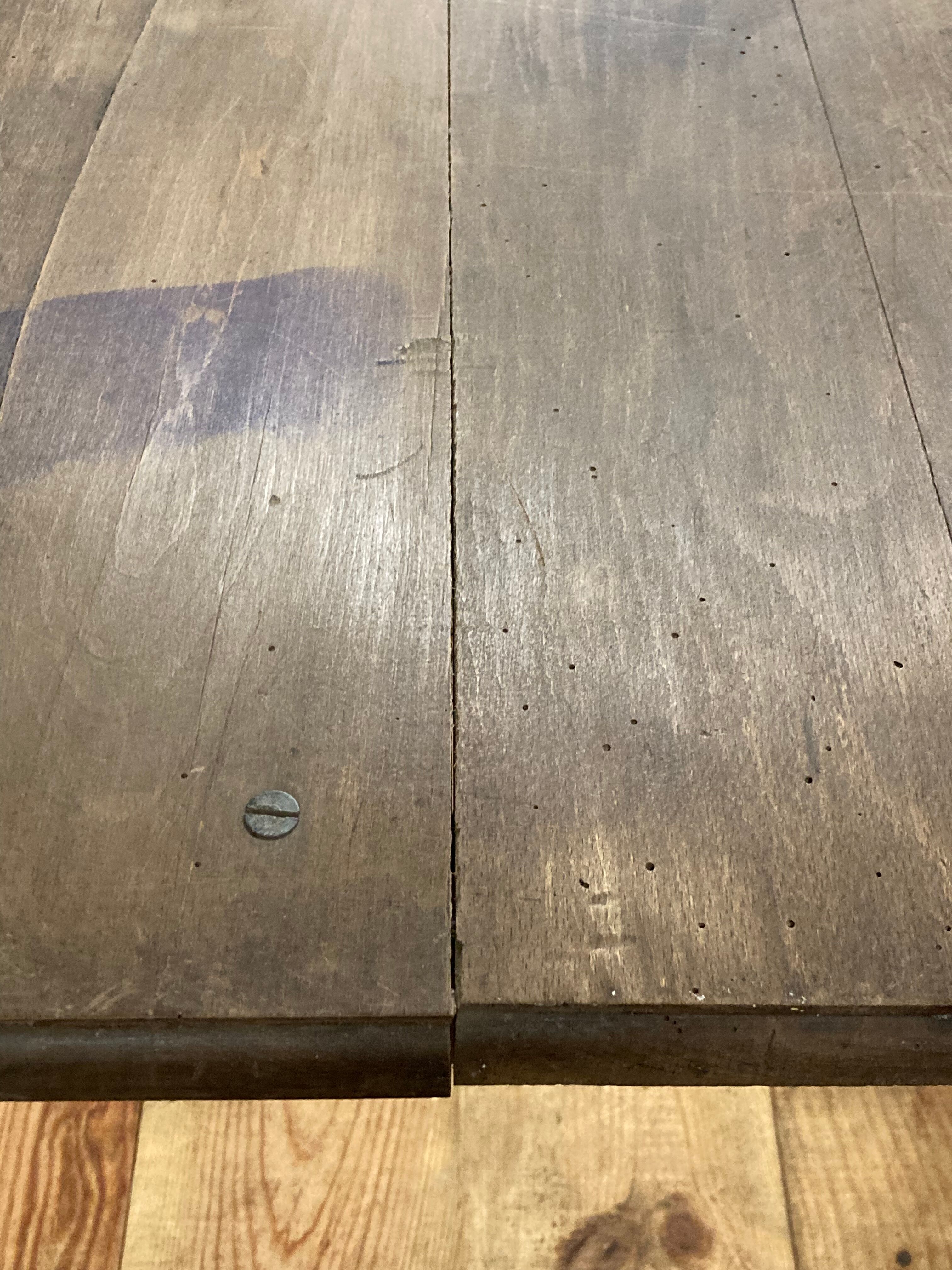 Rectangular wooden farmhouse table turned 90cm or old desk
