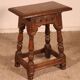 early 17th century oak high stool