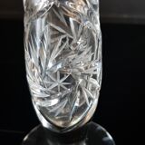 1 carved crystal vase from the 80s